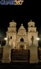 Vista nocturna de la  Basílica de Esquipulas