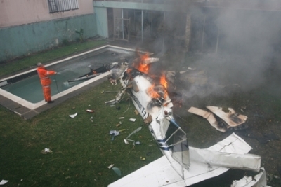 Avioneta se estrella en la Ciudad de Guatemala