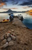 Muelle de Panajachel, viendo hacia el Lago de Atitlan