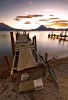 Muelle de Panajachel y el Lago de Atitlan