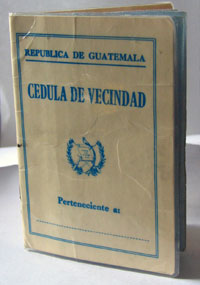La obsoleta Cédula de Vecindad