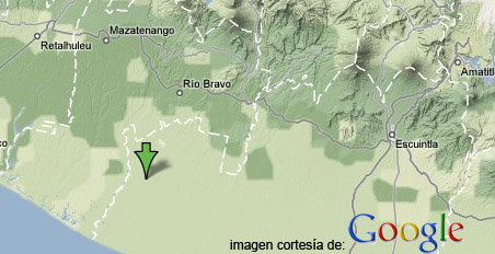 Fuerte sismo percibido al filo de las 8pm en Guatemala, con epicentro cercano a la costa pacífica en el departamento de Escuintla, muy cercano al límite con el departamento de Suchitepéquez. Se reportó el derrumbe de algunas viviendas.